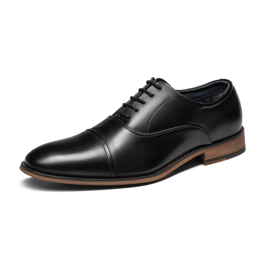Bruno Marc Men's Lace Up Soft Cap-Toe Formal Dress Shoes,Size 11,Black,Louis_2