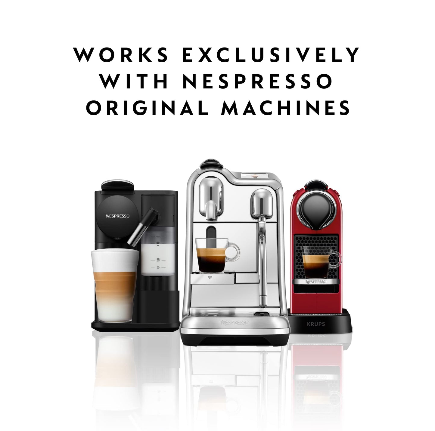 Nespresso Capsules Original Line, Ristretto Intenso, Dark Roast Coffee, 50 Count Coffee Pods