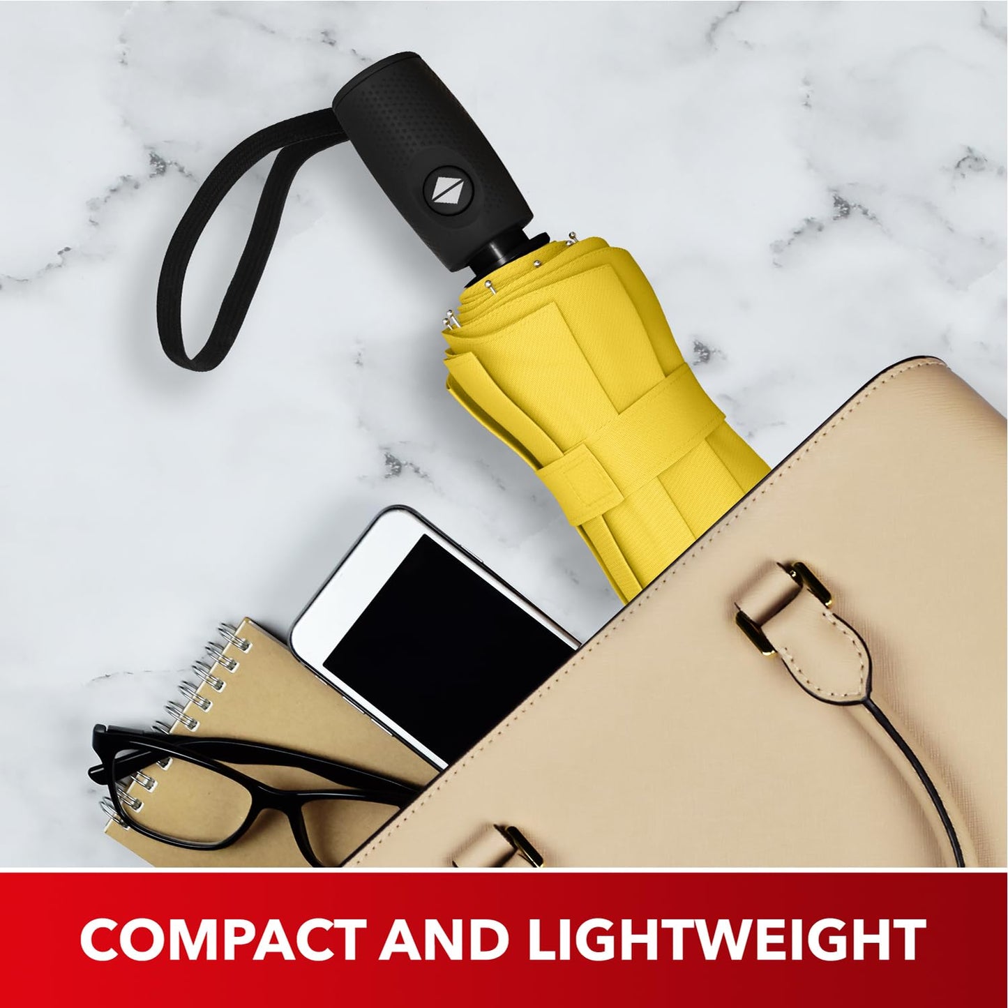 Repel Umbrella Windproof Travel Umbrellas for Rain - Easy Auto Open Close, Durable & Compact Umbrella, Strong Fiberglass Frame, Waterproof Canopy - Backpack, Purse, Portable Umbrella for Travel