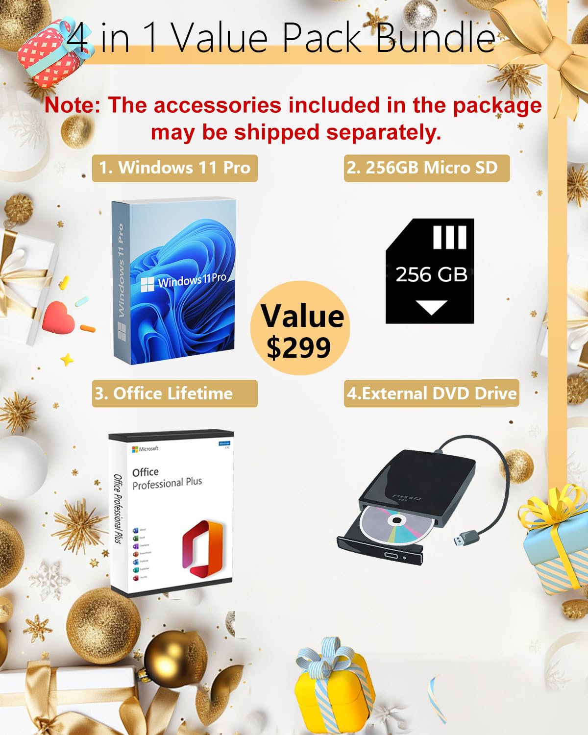 HP 2025 Business Laptop Computer - w/Microsoft Office Lifetime & External DVD Drive • 16GB RAM • 128GB UFS & 256GB Extend Micro SD • Intel 4-Core Processor • HD Display • Win11 Pro(Green)