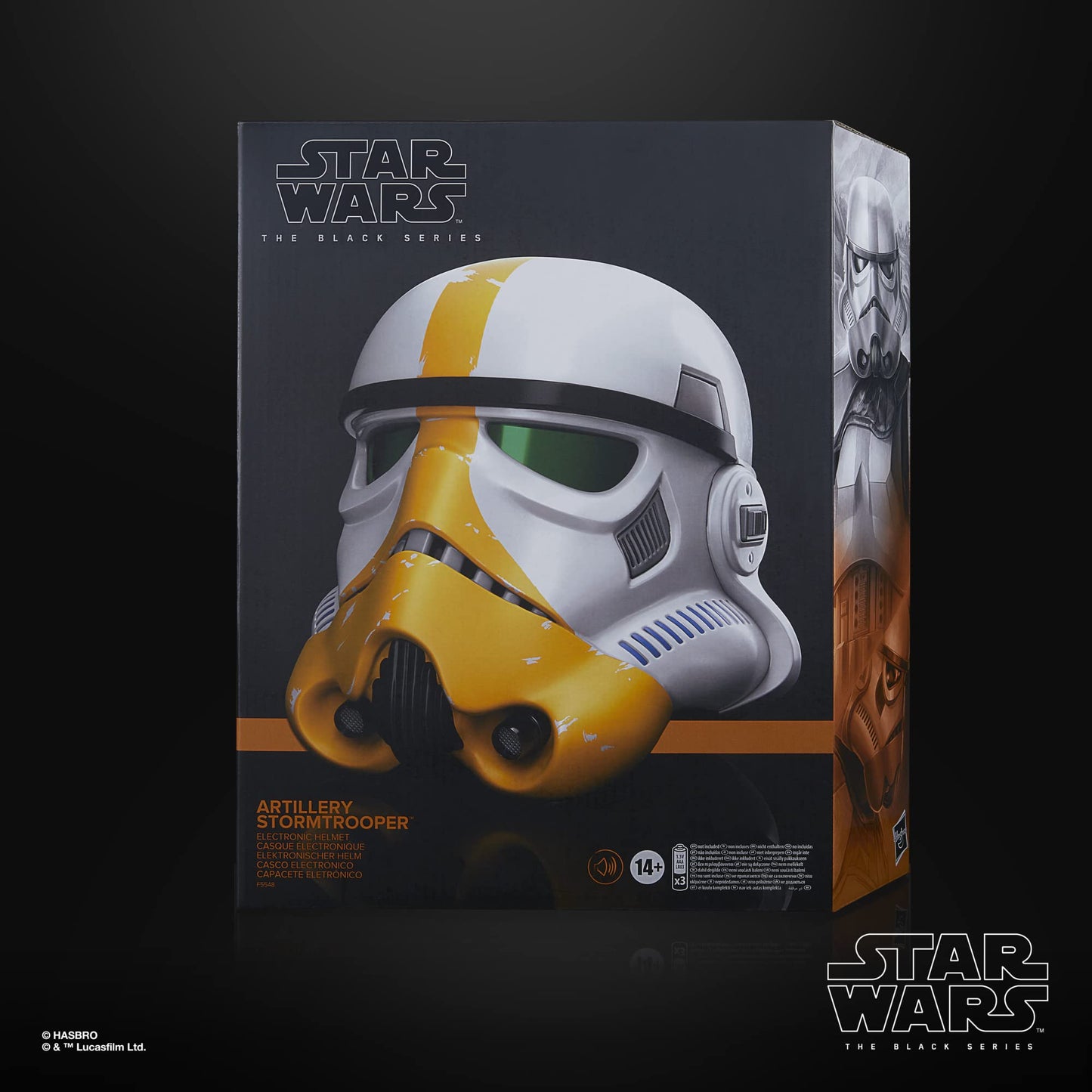 STAR WARS The Black Series The Mandalorian Artillery Stormtrooper Premium Electronic Helmet, Roleplay Collectible, Ages 14 and Up