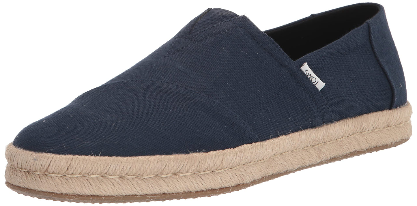 TOMS Men's ALP Rope 2.0 Loafer Flat, Navy, 8