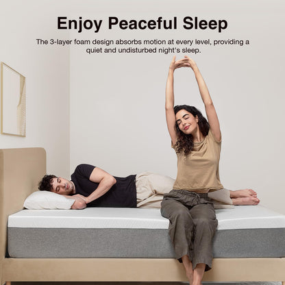 Novilla King Size Mattress, 12 Inch Gel Memory Foam King Mattress for Cool Night & Pressure Relief, Medium Plush Feel with Motion Isolating, Bliss