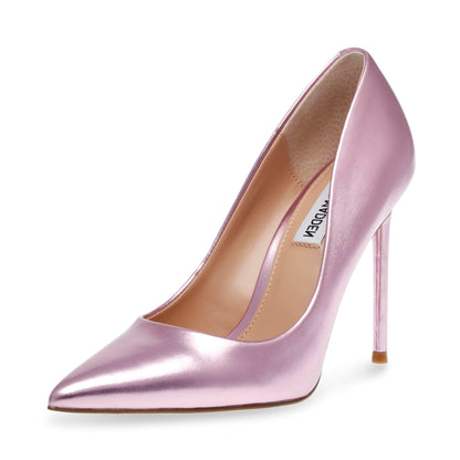 Steve Madden Women's Vala Pump, Pink Metallic, 7.5