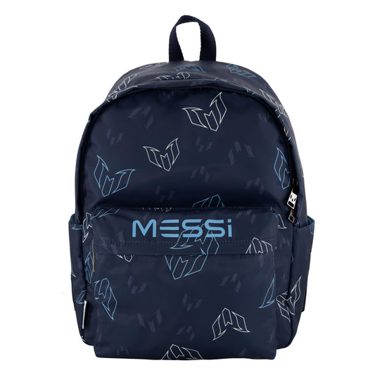 Messi Boys' Lifestyle Backpack Girls, Bookbag with Pockets & Adjustable Straps, Blue Multi, One Size