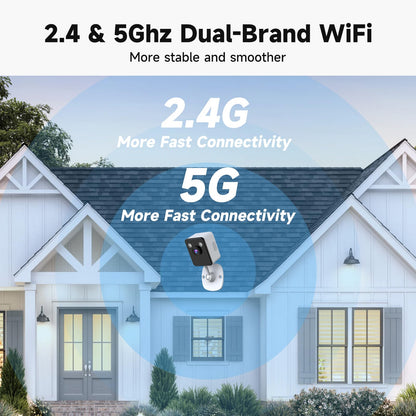 JAIOTlink 2K Cameras for Home Security Indoor, 2.4 & 5Ghz WiFi Baby & Pet Monitor with App, Night Vision, Motion Detection, Two-Way Audio, Smartphone Control Inside Cameras for House