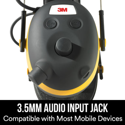 3M - 90541-80025T WorkTunes AM/FM Hearing Protector with Audio Assist Technology, 24 dB NRR, Ear protection for Mowing, Snowblowing, Construction, Work Shops