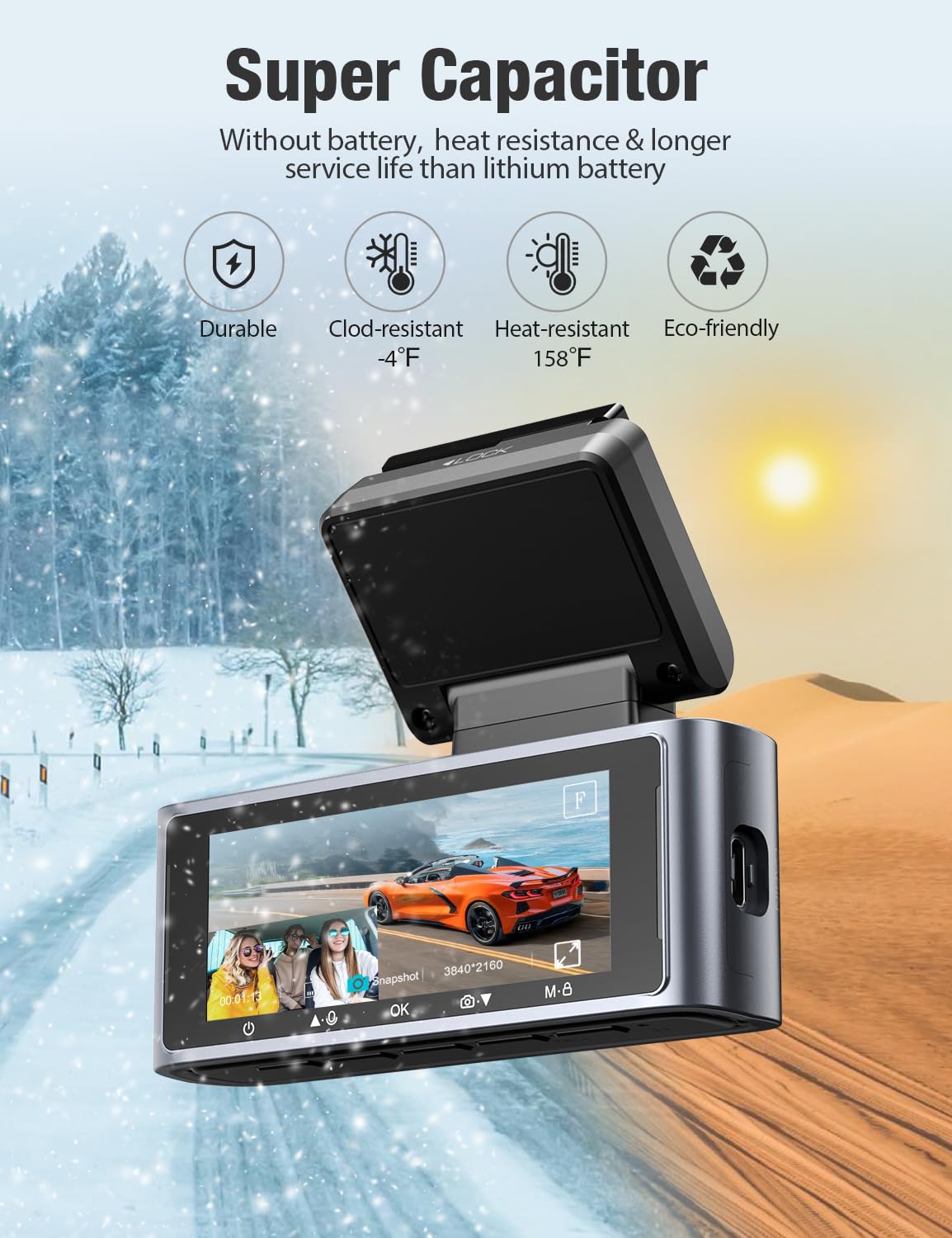 OMBAR Dash Cam 5G WiFi GPS, 3 Channel Dash Cam Front and Rear Inside 2K+1080P+1080P, 3.18" LCD Screen, 64GB Card Included, Dual Dash Camera for Cars 4K/2K/1080P+1080P IR Night Vision, WDR, G-Sensor