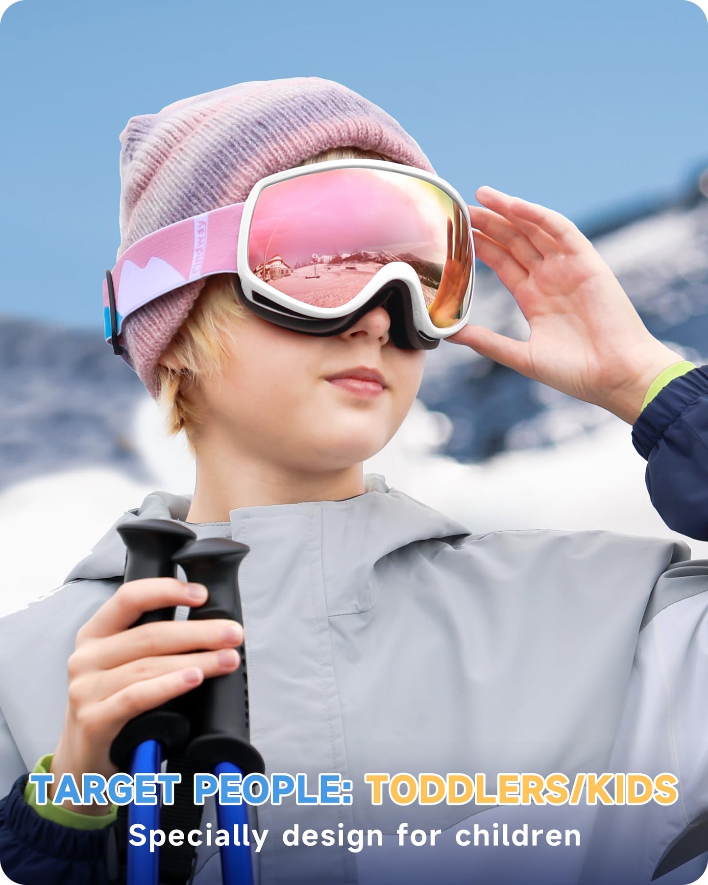 findway Kids Ski Goggles, Kids Snowboard Goggles for Boys Girls Toddler age 3-12