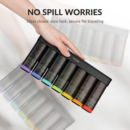 KOVIUU Weekly Pill Organizer 3X a Day, Detachable Pill Box 7 Day, Large 3 Times Daily Pill Case, Travel Pill Container Holder, Week Medication Dispenser Pillbox for Vitamin Supplement Medicine, Black