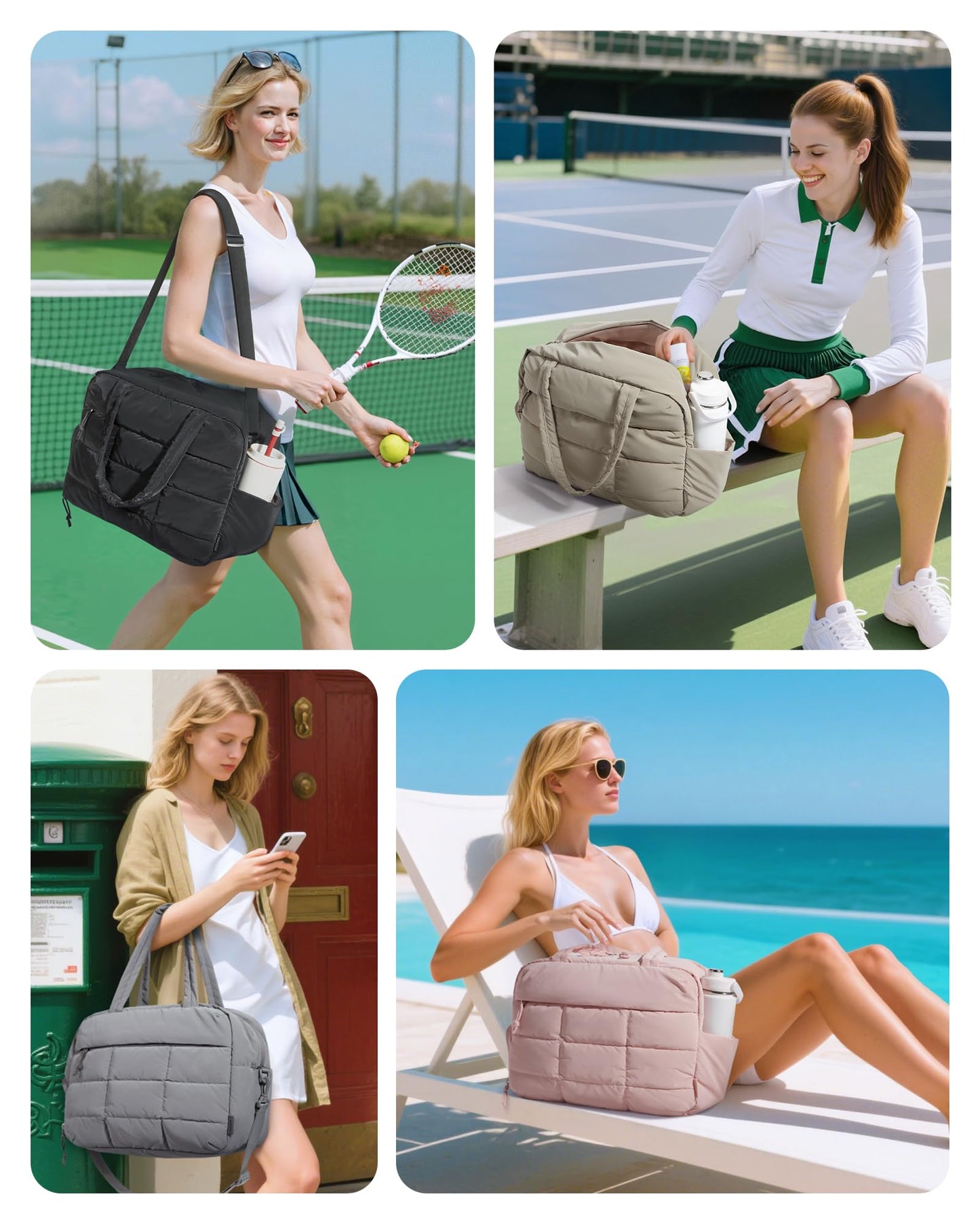 BAGSMART Small Gym Bag for Women, 23L Carry on Travel Duffle, Water-resistant Dance Bag with Shoe Compartment, Black