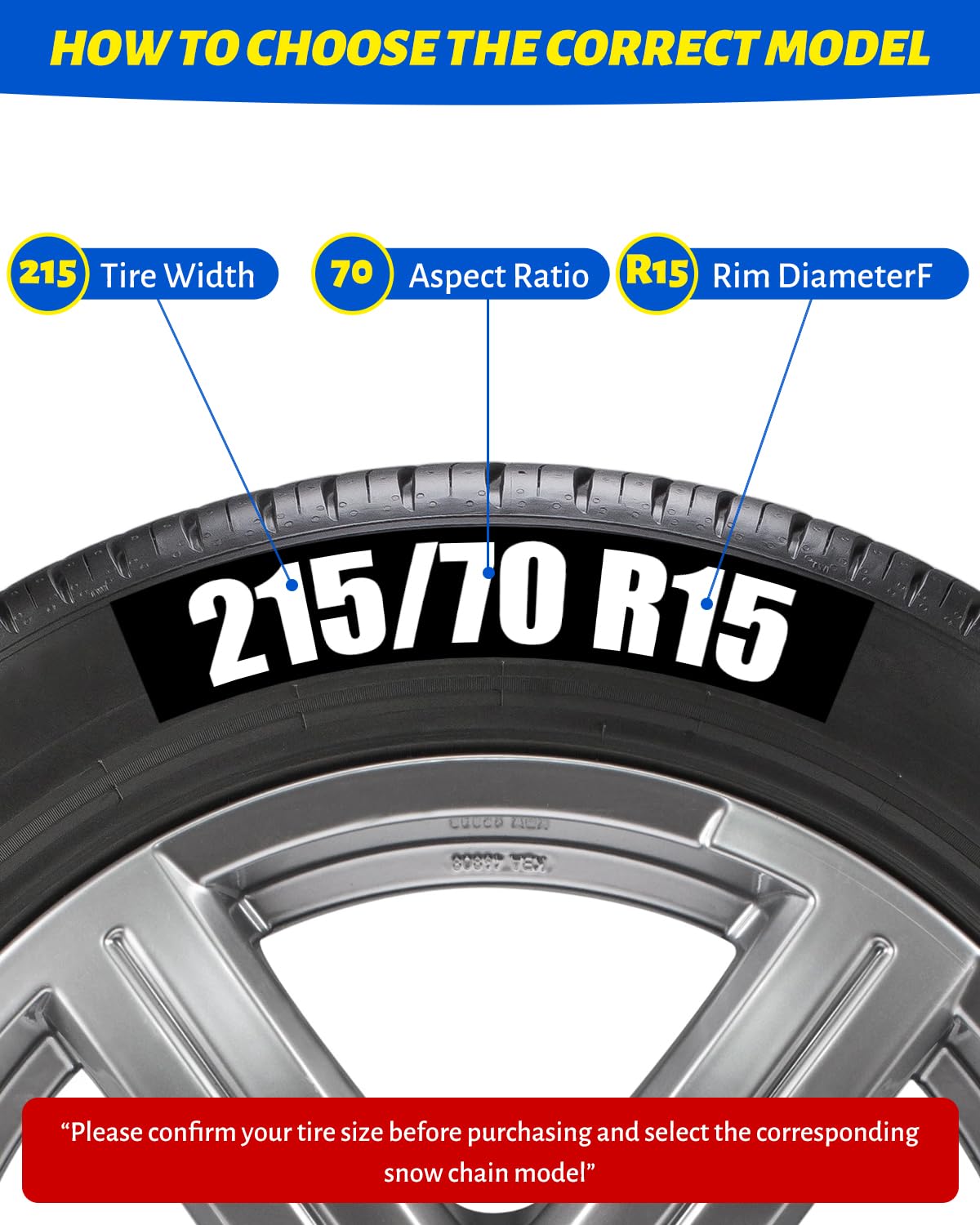 Auto Fixing Snow Chains Tire Chains For Cars Suv Pickup Trucks - Auto Fixing 1 Min Quick Fit AND Easy Installation, Reusable Universal Emergency Traction Snow Chains - Set of 2（HKN140）