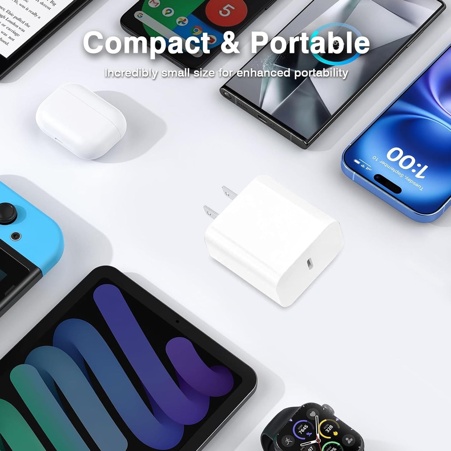 3 Pack 30W USB Type C Wall Charger Adapter Plug Brick for iPhone 16E 16 Pro Max/15/14/13/12/11 Plus Charger Fast Charging Block,iPad 11 A16 2025, iPad Air Pro 11,Google Pixel 9,Samsung S24 S10 & More