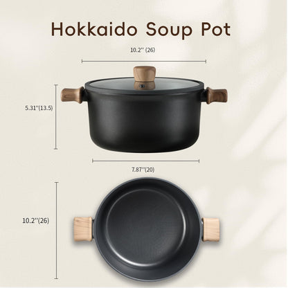 CAROTE Nonstick Soup Pot With Lid, 7.9Qt Non Stick StockPot Large Cooking Pot with Lid, Titanium - containing Soup Pot, Induction Compatible, PFOA/PFOS Free