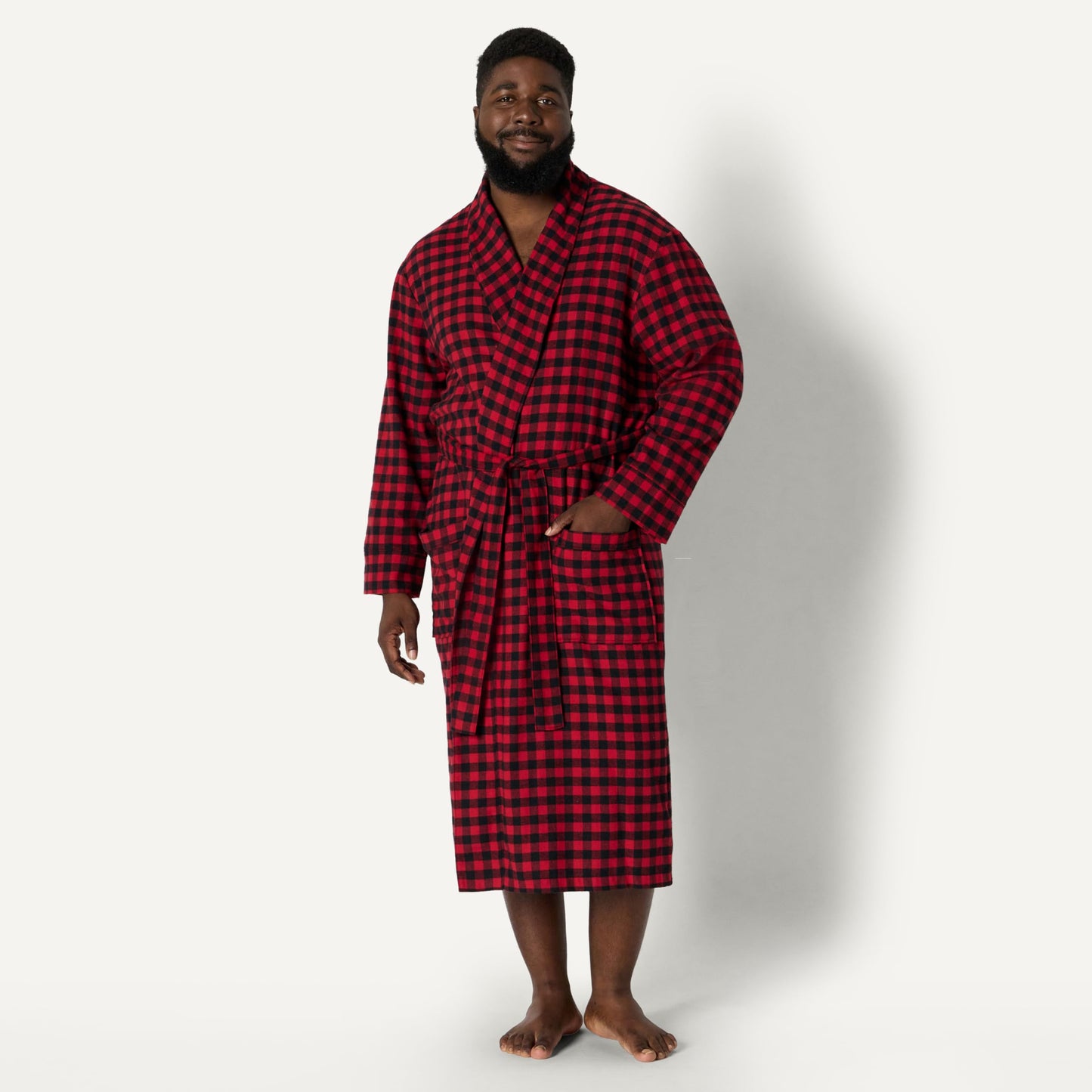 Amazon Essentials Men's Matching Holiday Family Pajama Sets, Classic Buffalo Check, Medium