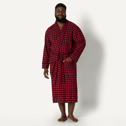 Amazon Essentials Men's Matching Holiday Family Pajama Sets, Classic Buffalo Check, Medium