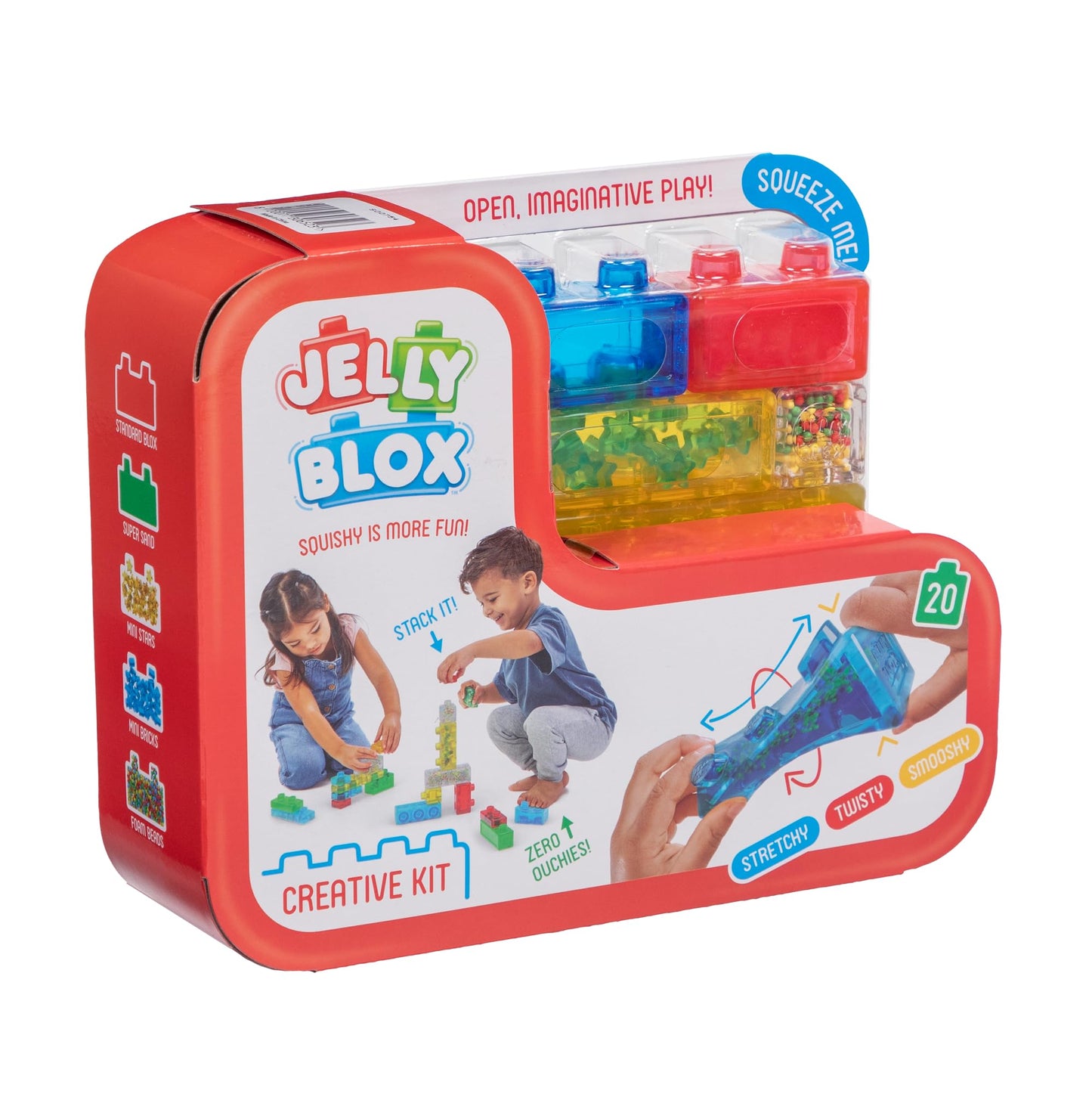Goliath Jelly Blox Creative Kit | Includes 20 Blocks | Toddler & Preschool Building Blocks Kids Can Squeeze, Stretch, Squish | MESH ACCREDITED | Safety Tested & Ouch-Free | Sensory Play Toy Ages 2+