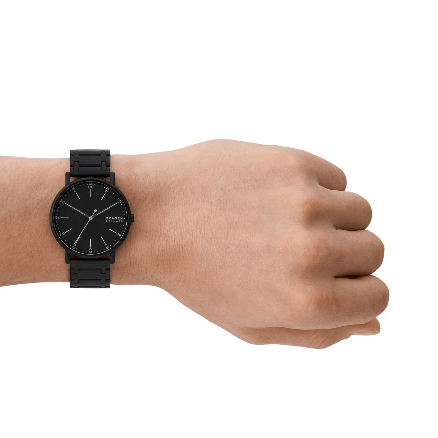 Skagen Men's Signatur Three-Hand Black Stainless Steel Bracelet Watch (Model: SKW6914)