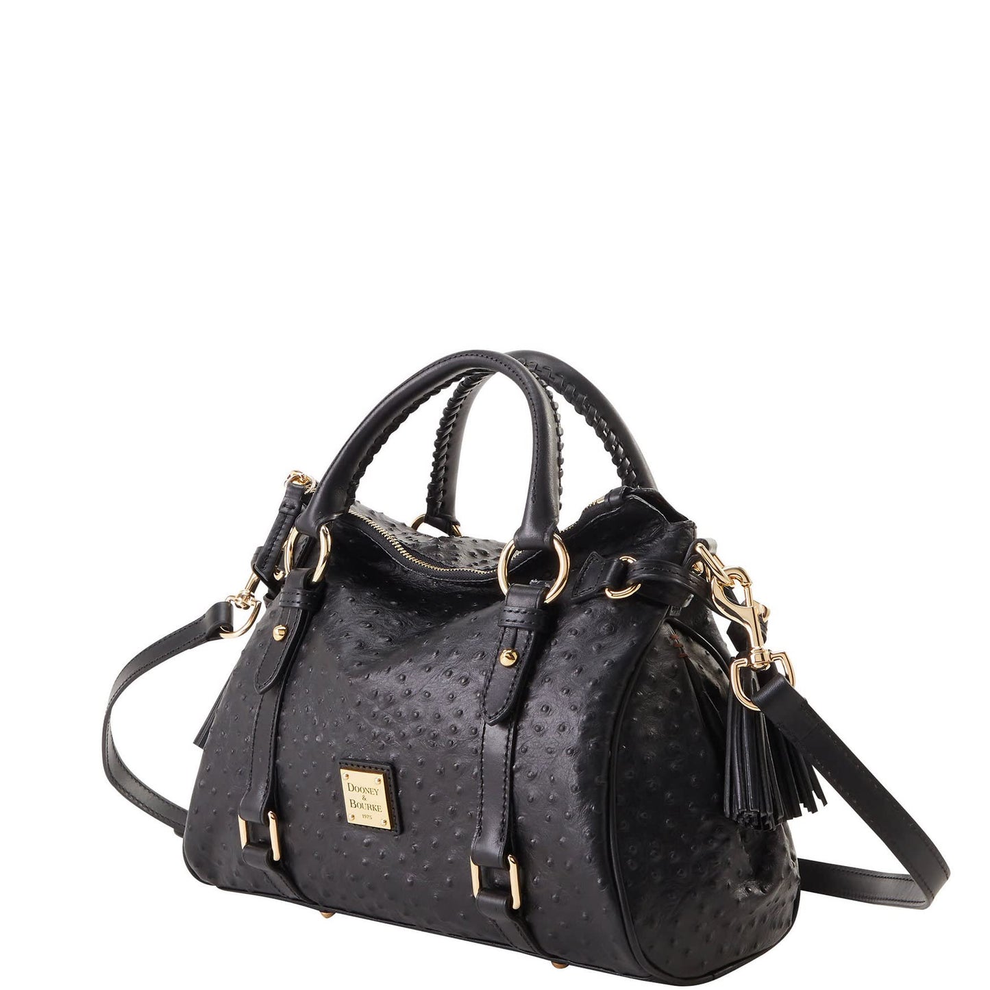Dooney & Bourke Handbag, Ostrich Satchel - Black