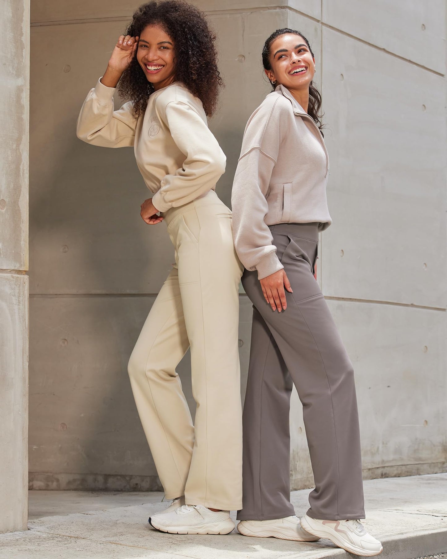 G4Free Wide Leg Pants Woman Yoga Pants with Pockets Loose Casual Palazzo Fashion Sweatpants Stretch Dress Work Clothes(Black,XXL,31")