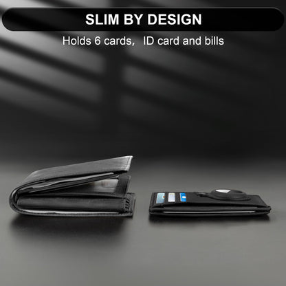 Hawanik Slim Minimalist Front Pocket Air Tag Wallet, RFID Blocking Card Holder Wallet with Airtag Holder