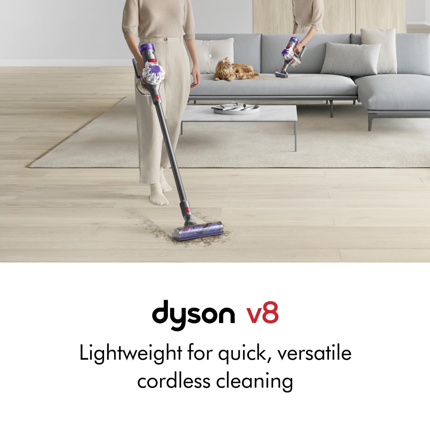 Dyson V8 Extra Cordless Cleaner Vacuum, Nickel