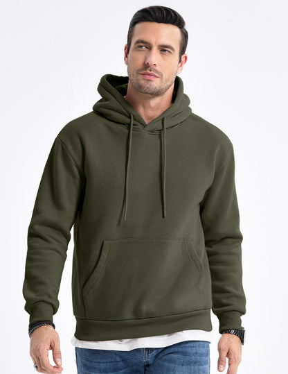 JMIERR Fall Sweatshirts for Mens Comfy Simple Plain Drawstring Hoodies Collar Fleece Long Sleeve with Pockets Hooded Pullovers Casual Loose Fit Shirts Cotton Sweater, US43(L), Green