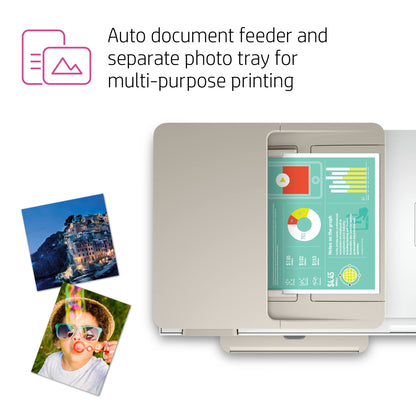 HP ENVY Inspire 7955e Wireless Color Inkjet Printer, Print, scan, copy, Easy setup, Mobile printing, Best-for home, 3 months of Instant Ink included, White