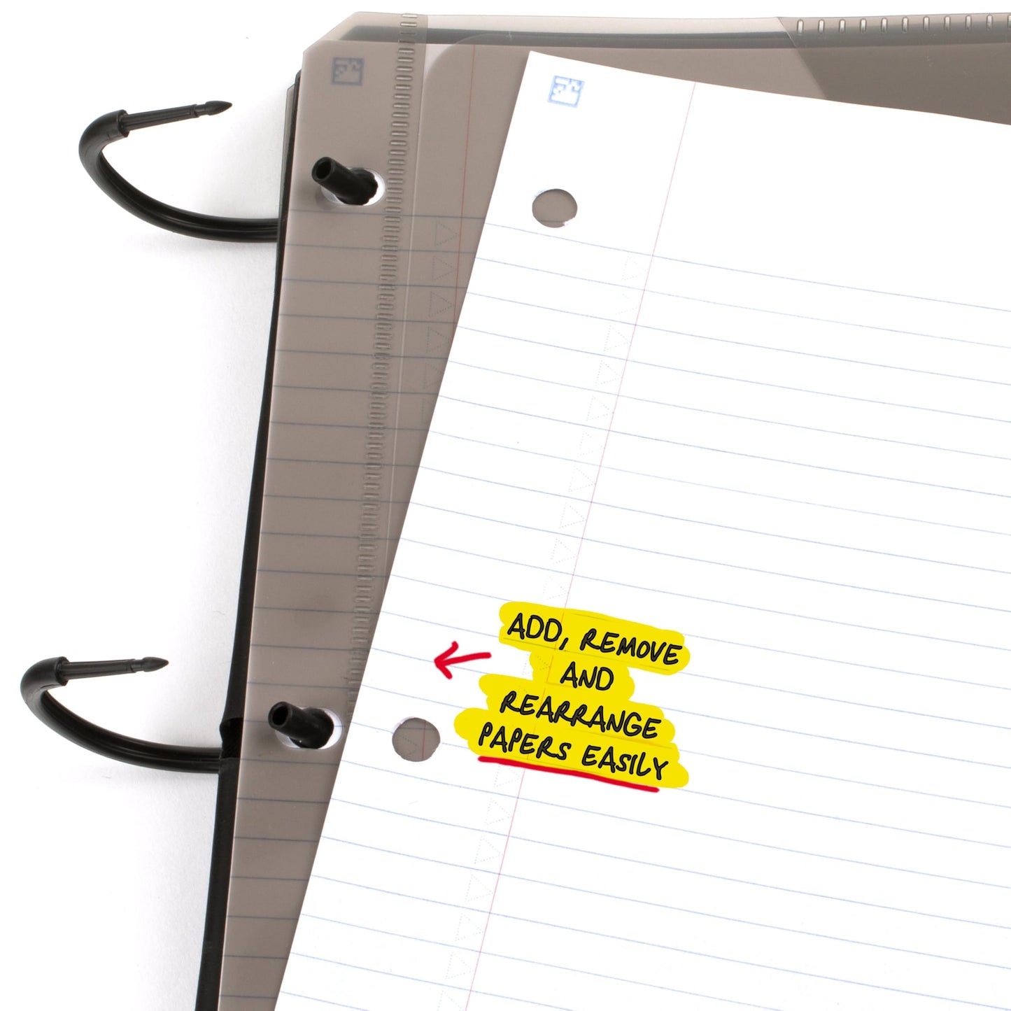 Five Star Flex Refillable Notebook + Study App, College Ruled Paper and 1-1/2 Inch TechLock Ring Binder with Pockets, Tabs and Dividers, 300 Sheet Capacity, Black (29324AA2)