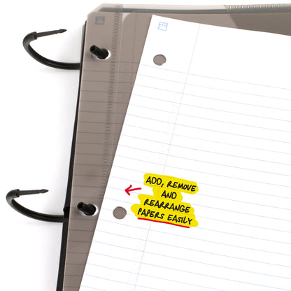 Five Star Flex Refillable Notebook + Study App, College Ruled Paper and 1-1/2 Inch TechLock Ring Binder with Pockets, Tabs and Dividers, 300 Sheet Capacity, Black (29324AA2)