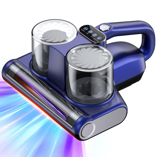 JPHYLL Mattress Vacuum Bed Vacuum Cleaner with UV 16Kpa Suction & 253.7nm UV-C Light & HEPA Filter & Heating & Ultrasonic Quintuple Tech, 30000 RPM/Min Brushroll Rotation Corded