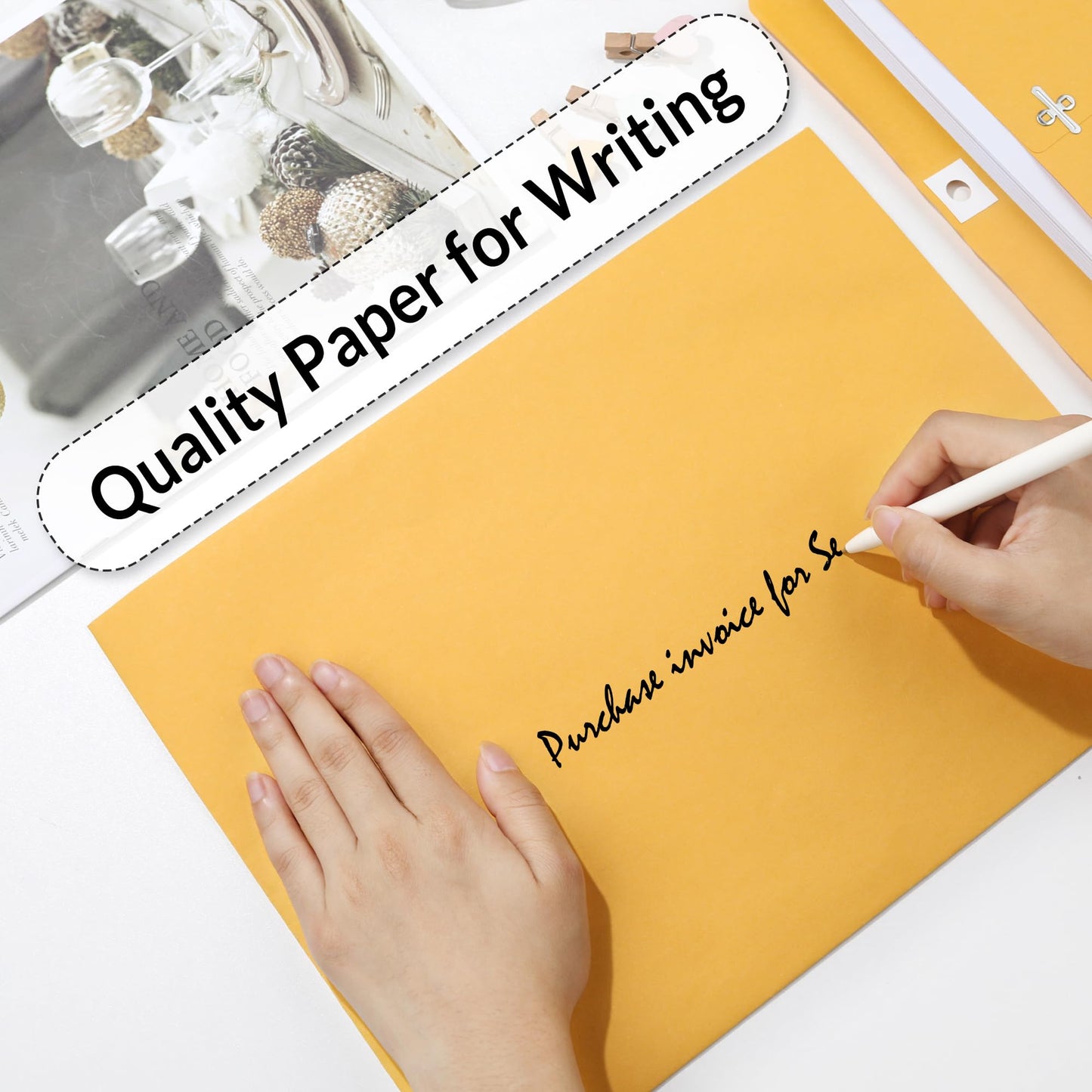 SUNEE Envelops, 10"x13" Brown Kraft Envelopes with Clasp Closure, 28-lb Paper Mailing Envelopes, 20 Count, Great for Filing, Storing or Mailing Documents