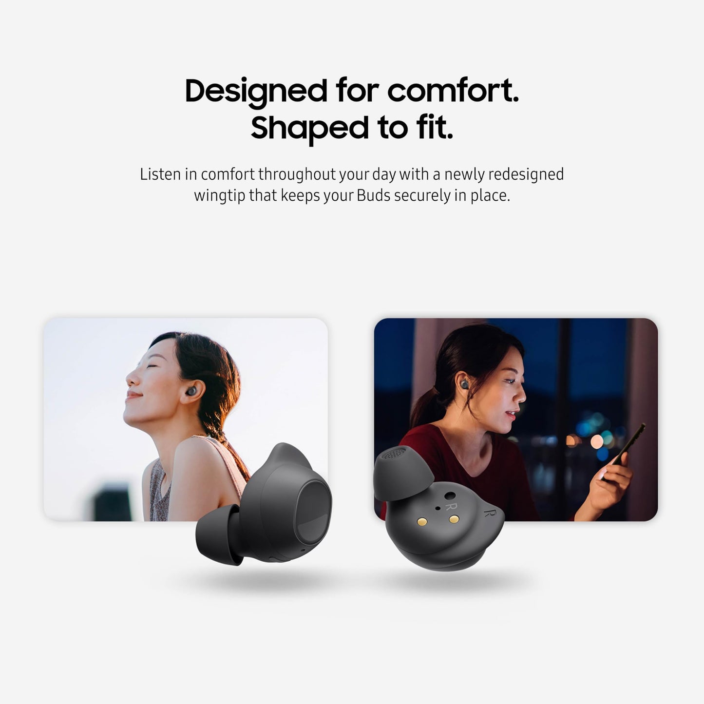 SAMSUNG Galaxy Buds FE True Wireless Bluetooth Earbuds, Comfort and Secure in Ear Fit, Auto Switch Audio, Touch Control, Built-in Voice Assistant, Graphite [US Version, 1Yr Manufacturer Warranty]