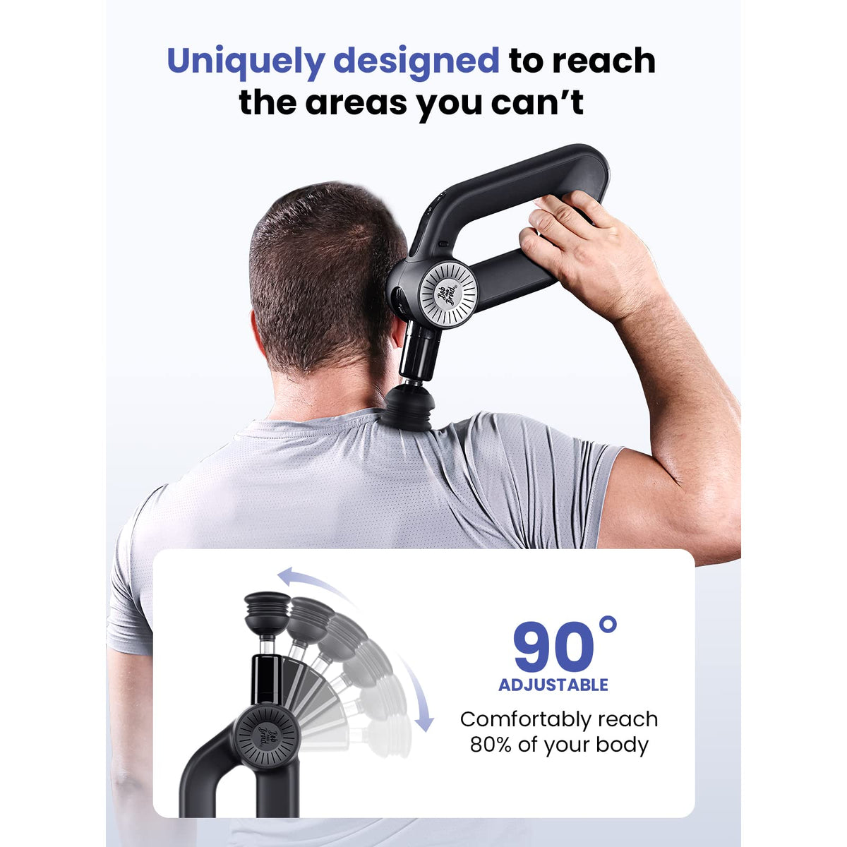 BOB AND BRAD D6 Pro Plus Massage Gun with Heat, Deep Tissue Percussion with 16mm Amplitude, Professional Muscle Massager Gun for Athletes, Quiet Electric Handheld Massager, FSA and HSA Eligible