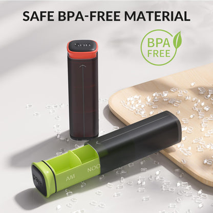 KOVIUU Weekly Pill Organizer 3X a Day, Detachable Pill Box 7 Day, Large 3 Times Daily Pill Case, Travel Pill Container Holder, Week Medication Dispenser Pillbox for Vitamin Supplement Medicine, Black