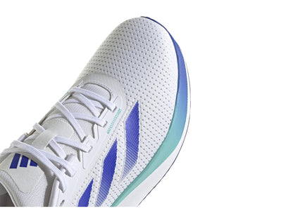 adidas Men's Duramo SL Running Sneaker, White/Lucid Blue/Flash Aqua, 10