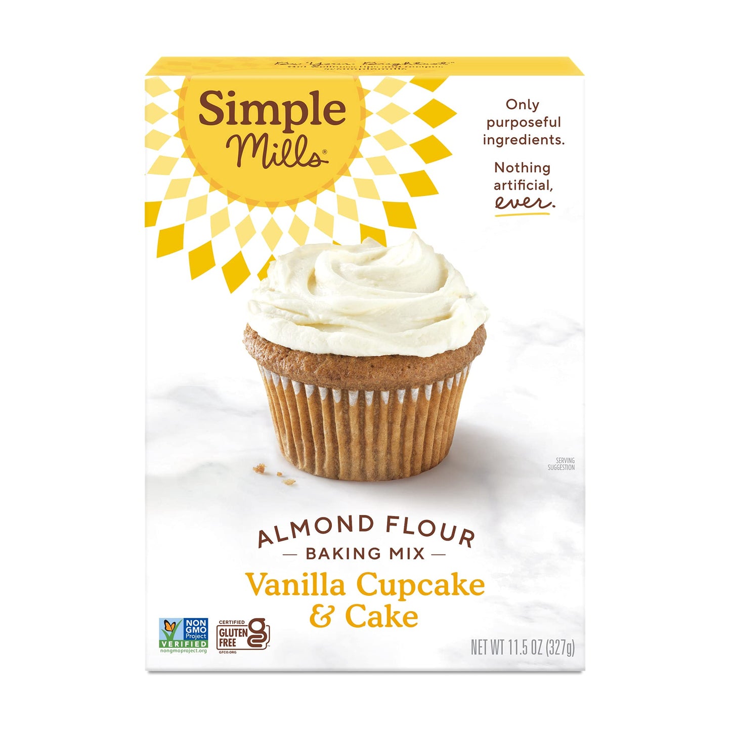 Simple Mills Almond Flour Baking Mix, Vanilla Cupcake & Cake Mix - Gluten Free, Plant Based, Paleo Friendly, 11.5 Ounce (Pack of 1)