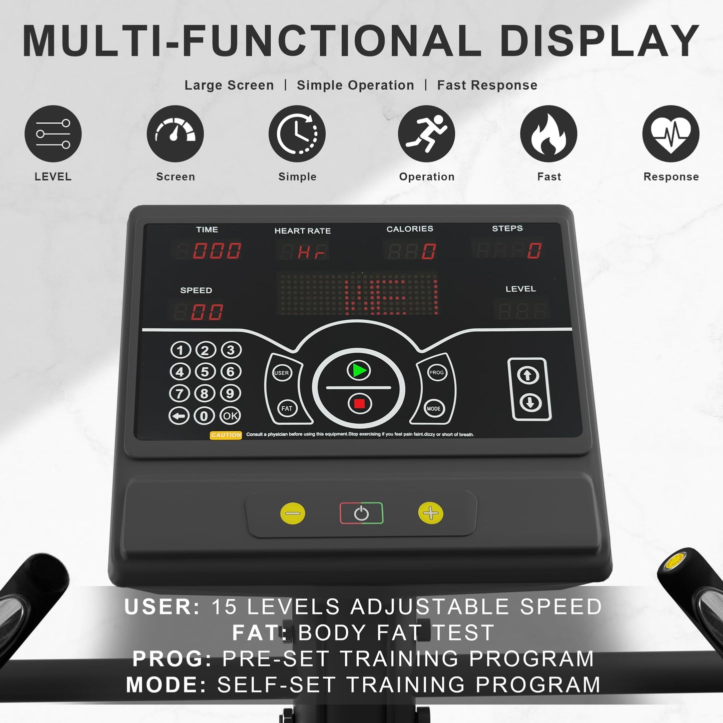 Fitvids Stair Stepper Machine, Continuous Climbing Stair Machine, Commercial Grade Stair Stepping Machine for Cardio and Lower Body Workouts, Max Load 375LBS