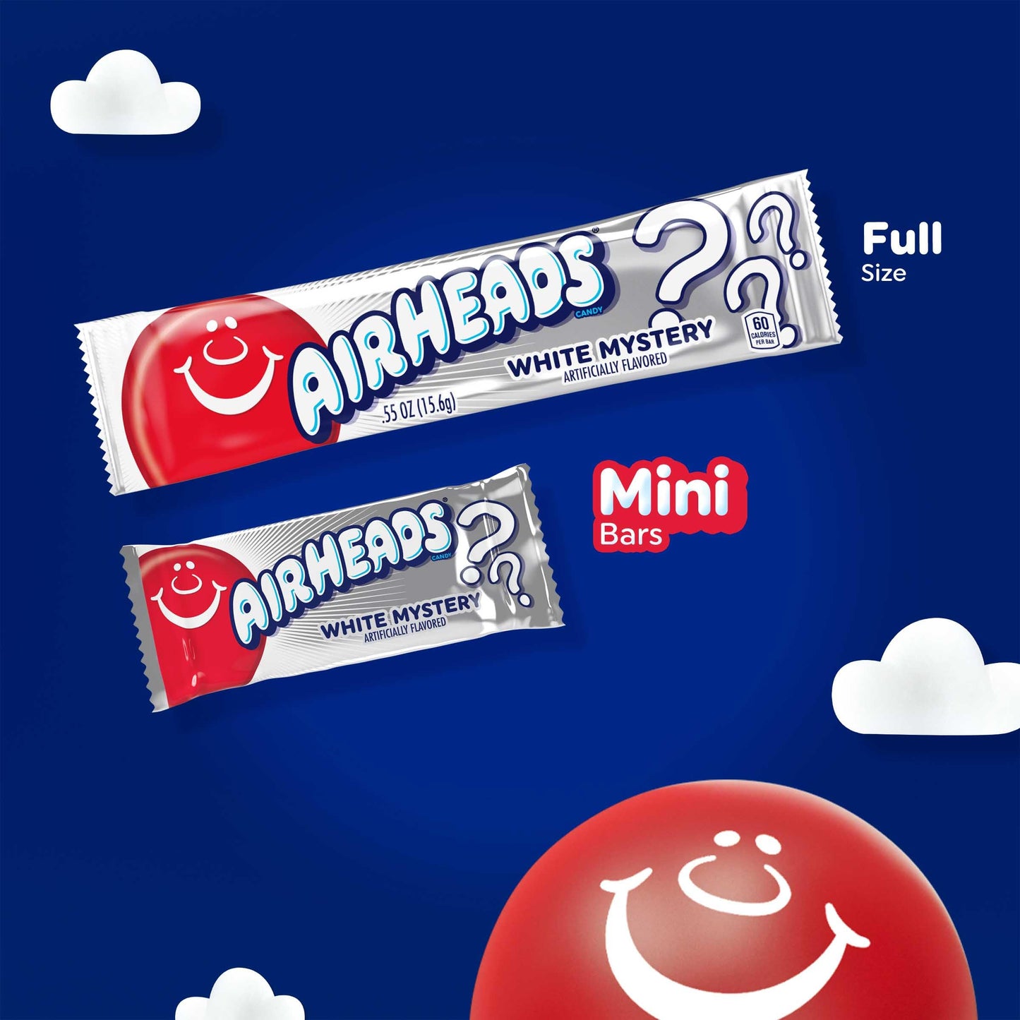 Airheads Candy Mini Bars, Assorted Fruit Flavors, Individually Wrapped, Non-Melting, Party, Pantry 80ct Bag, Box of 4 Bags