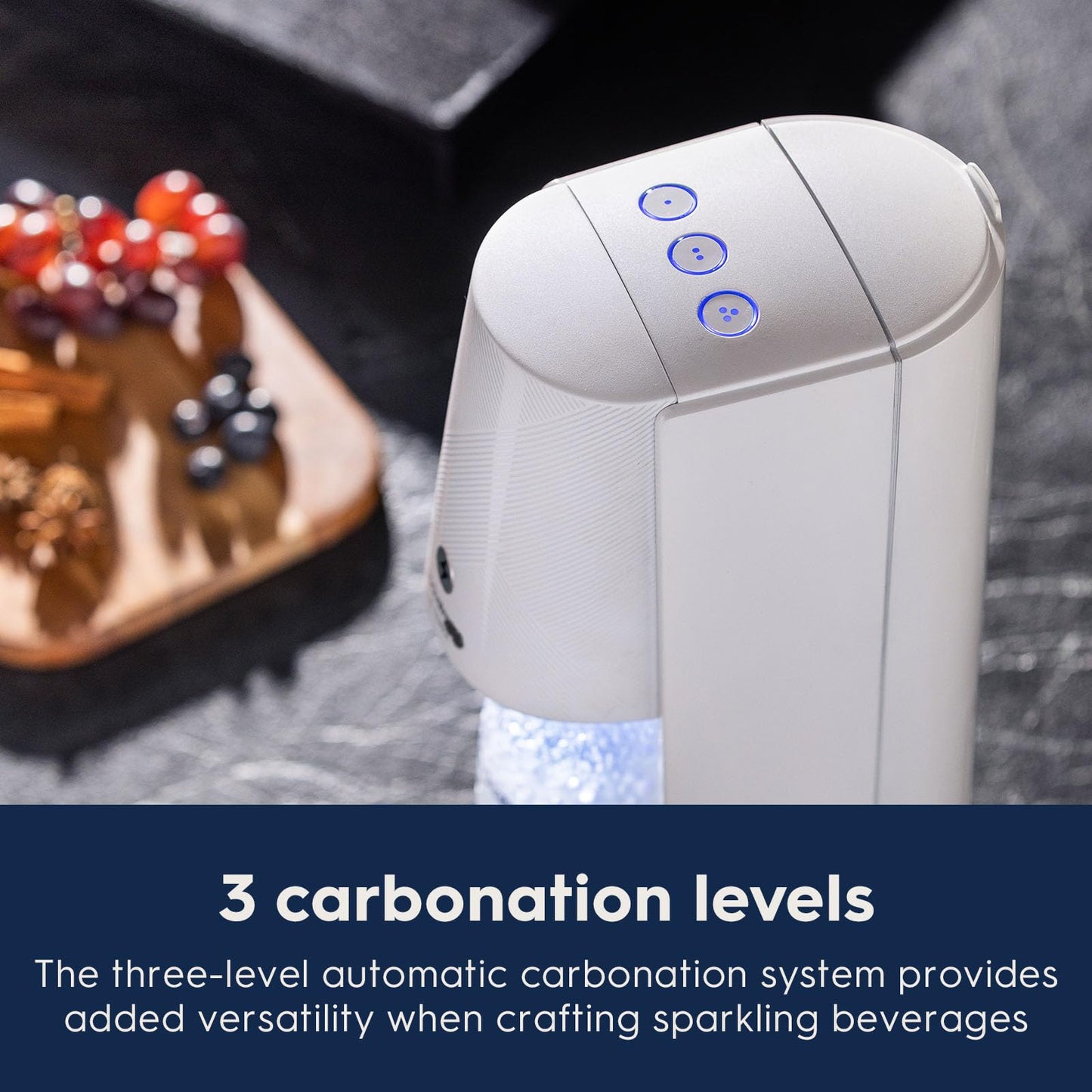 SodaStream E-TERRA Sparkling Water Maker Bundle (White), with CO2, Carbonating Bottles, and bubly Drops Flavors