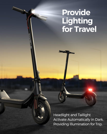 Electric Scooter A6L ECO,Electric Scooter Adults with 10IN Shock Absorbing Tires,10.2AH Big Battery,Max 350W Motor,19 Miles Long Range,APP Control,Rated 15.5MPH, E Scooter for Teens and Adults