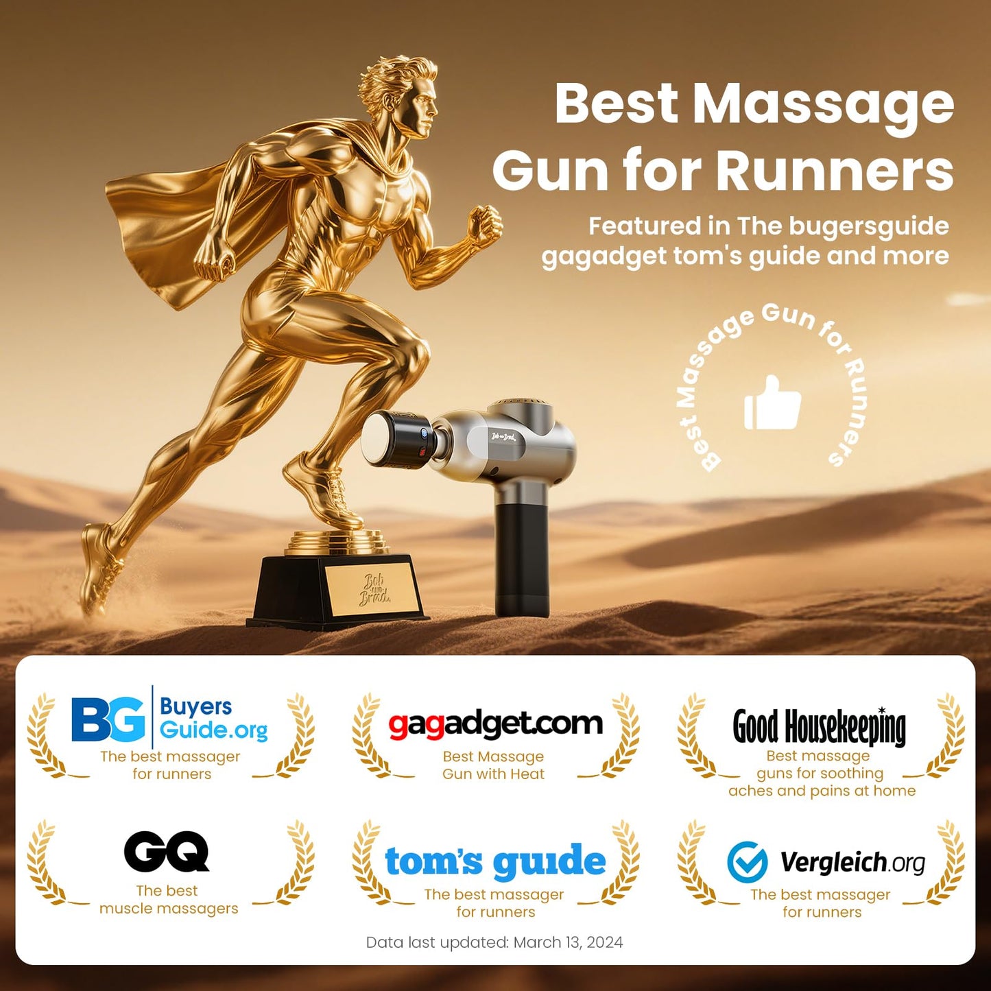 BOB AND BRAD C2 Pro Massage Gun with Heat and Cold Therapy, Mini Massager Gun Deep Tissue, Heated Professional Electric Back Massager for Athletes, Handheld Massager, FSA and HSA Eligible