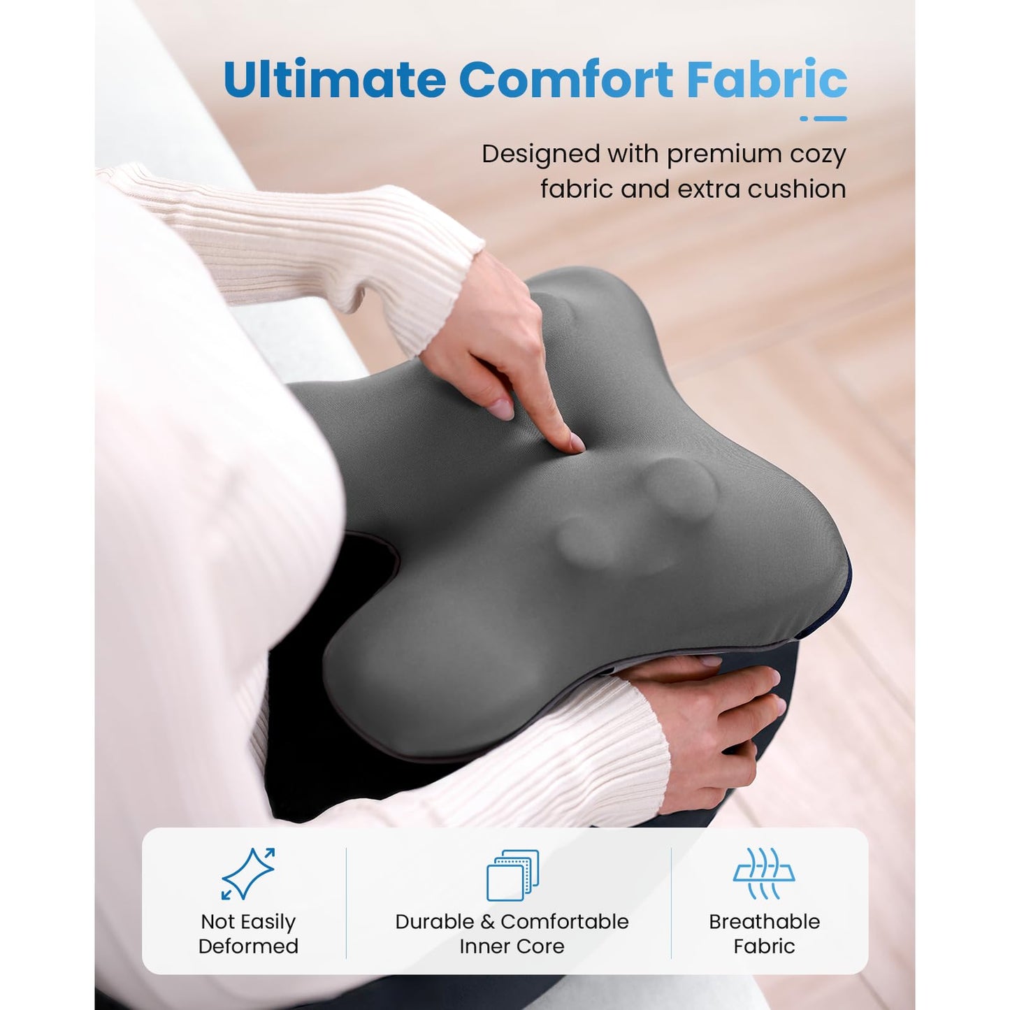 BOB AND BRAD Back Massager with Heat and Remote, EZBack Plus Corded Neck Massager for Pain Relief Deep Tissue, Shiatsu Massage Pillow with 3 Level for Full Body, FSA Eligible Ideal Gifts for Women