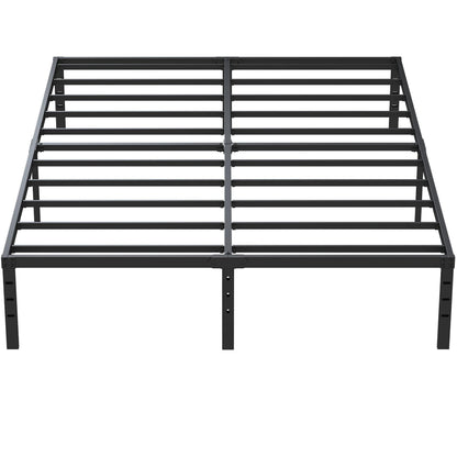 Maenizi 14 Inch Metal Bed Frame Queen Size No Box Spring Needed, Heavy Duty Platform Support Up to 3000 lbs, Easy Assembly, Noise Free, Black