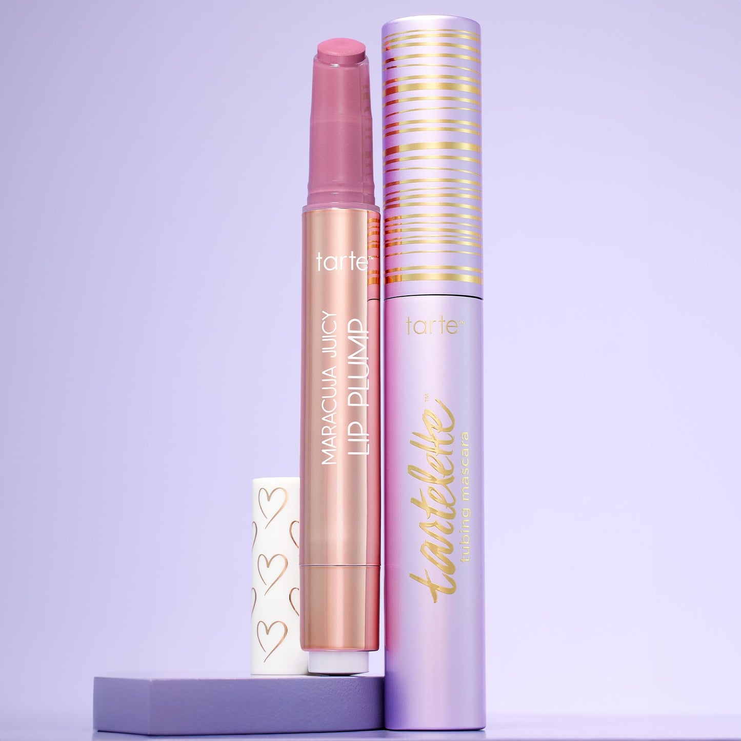 tarte power couple lip & lash duo - Lash Extensions in a Tube for Volume, Length, Longwear & Easy to Remove with Hydrating & Nourishing Lip Gloss Balm, Vegan & Cruelty-Free