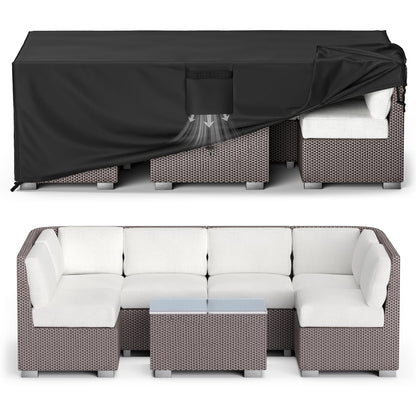 MR.COVER Patio Furniture Cover Waterproof, Outside Table and Chair Set Cover, Garden Windproof Heavy Duty Furniture Protection for Outdoor Sectional Sofa Chair Set Size 88L x 62W x 28H inch