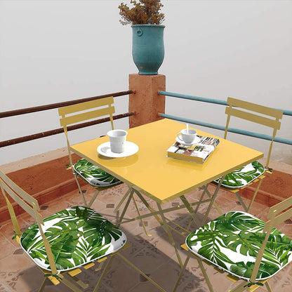 LVTXIII Indoor/Outdoor Chair Cushions Seat Cushions with Ties, Patio Chair Pads D16xW17 Inch for Patio Furniture Garden Home Office Decoration 4 Pack, Palm Green