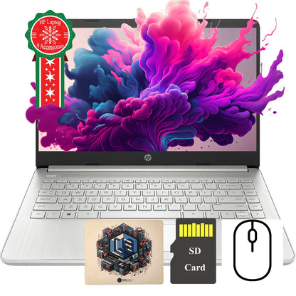 HP Portable Student Business Laptop - 3 Free Bundles, Win 11 Pro, Microsoft 365, Ultral Light and Thin, 14" HD Display for Student, Work, 16GB DDR4, 384GB Storage(128GB eMMC+256GB Card), Intel 4-Core