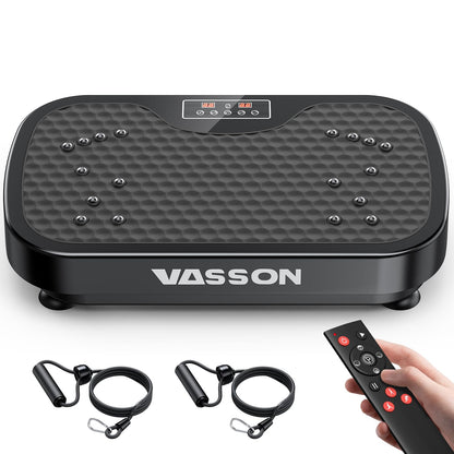 Vasson Vibration Plate Exercise Machine, Power Vibrating Shake Platform for Lymphatic Drainage, Whole Body Vibrate Waver Fitness, Full Body Shaking Board for Home Workouts, Weight Loss, Women-Black