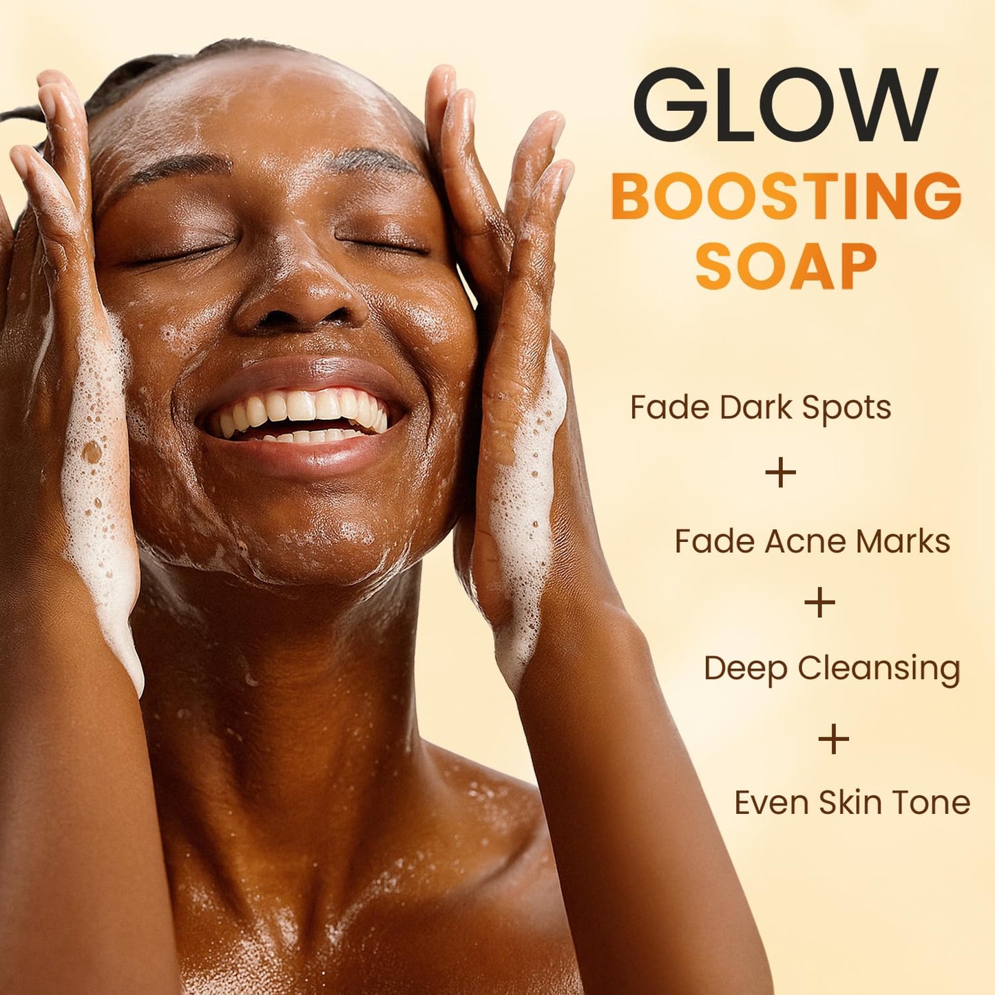 QOOQ Turmeric Kojic Acid Soap Dark Spot Remover for face and body with Vitamin C, Retinol, Collagen, Original Japanese Complex - Vitamin E, Shea Butter, Castile Olive Oil (120g x 2Bars)